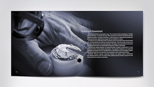 Design catalogue horlogerie. Production d'image. | Manufacture Quinting Genève.