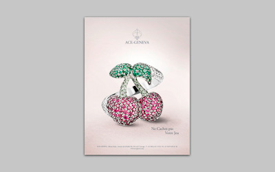 Campagne de presse bague Cherry | Ace-Geneva.